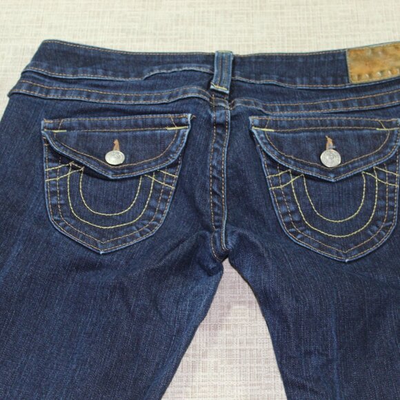 Vintage 90's True Religion Low Rise Bootcut Jeans Size 32 - LIKE NEW - Picture 4 of 9